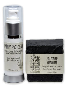 healthy face anti-aging cream and activated charcoal soap - basic-naturals.com